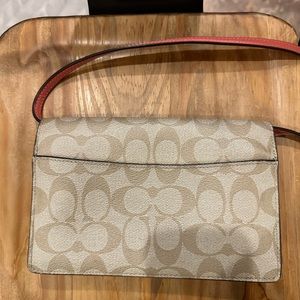 Coach coral and tan ombré crossbody